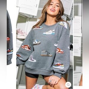 Queen of Sparkles Sneaker Sweatshirt
